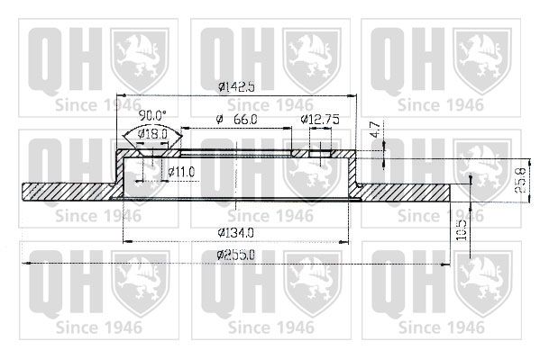 QUINTON HAZELL Тормозной диск BDC4401